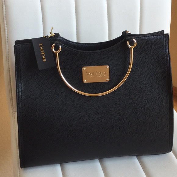 bebe Handbags - NWT Bebe Los Angeles Zsa Zsa Black Shopper